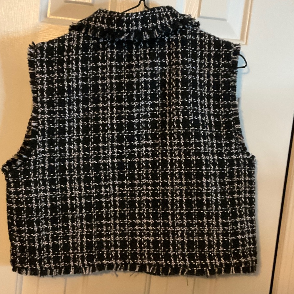 Laundry By Shelli Segal Monochrome Tweed Vest - Picture 4 of 4